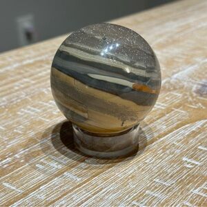 Large polychrome Jasper crystal Striped Stone Sphere Decor